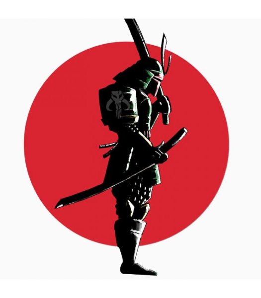 Трафарет Самурай на авто