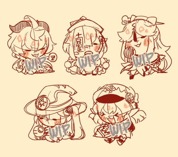 Genshin Impact наклейки