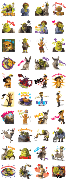 Наклейки Шрек наклейки