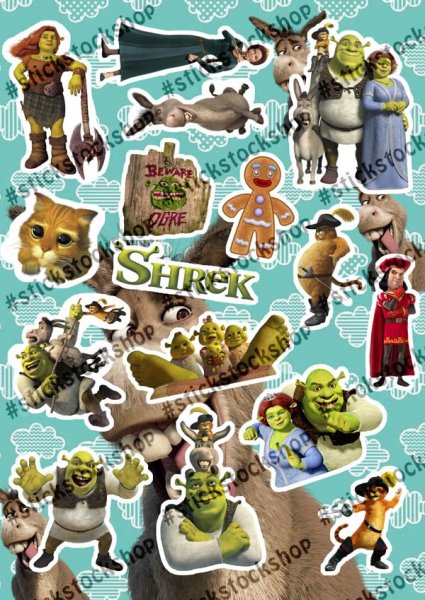 Наклейки Шрек наклейки