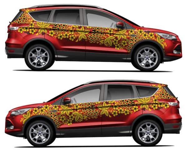 Русская роспись Хохлома орнамент