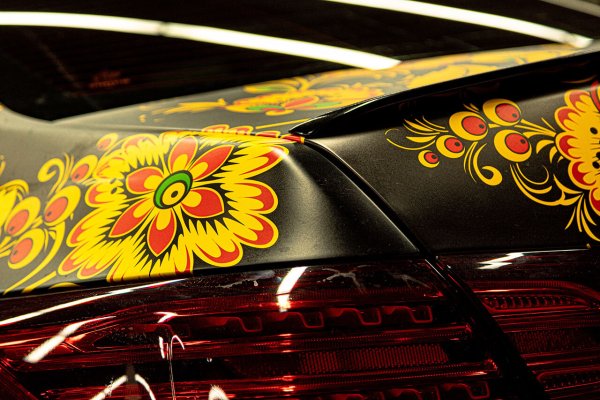 Наклейки на авто Хохлома