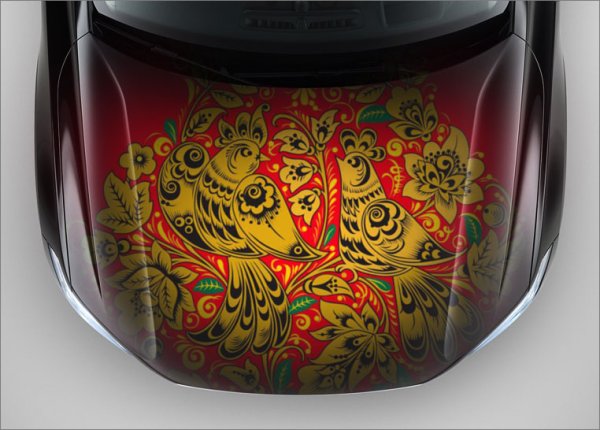 Хохлома на капоте