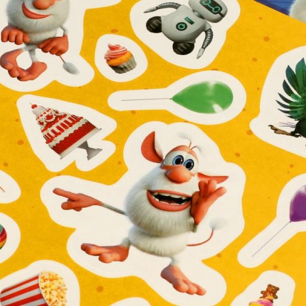 Умка наклейки блестящие Буба