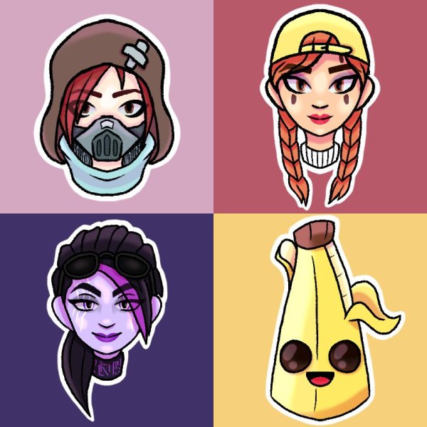 Лица персонажей Fortnite