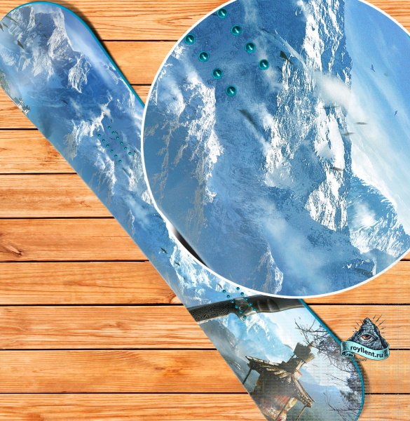Печать наклеек на сноуборд