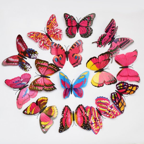 Наклейка - бабочки и цветочки