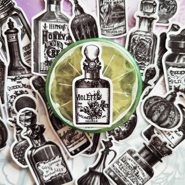 Винтажные черно белые Стикеры