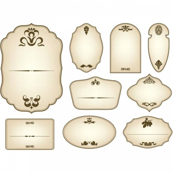 Этикетка на бутылку пустая