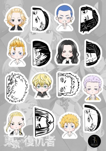 Токийские Мстители Стикеры телеграмм