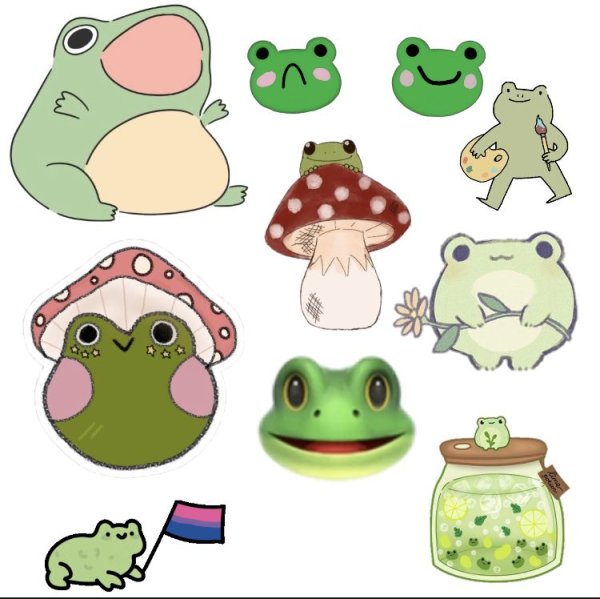 Наклейки инди КИД лягушка