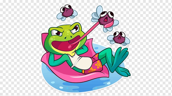 Стикеры лягушка Клубничная