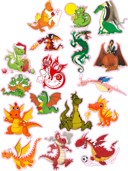 Стикеры дракон