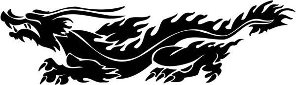 Трафарет дракона на авто