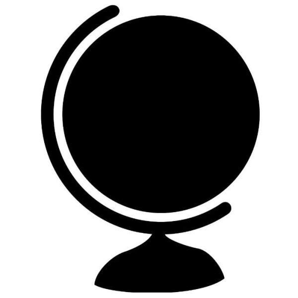 Наклейка Grifeldecor Глобус, меловая