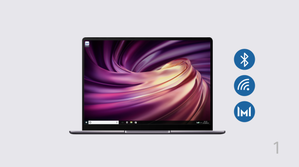 Наклейка Huawei share на ноутбуке