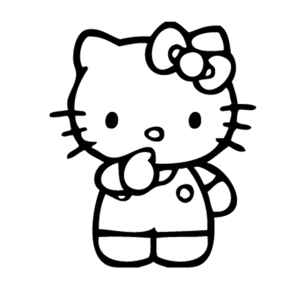 Хеллоу Китти чёрно белая