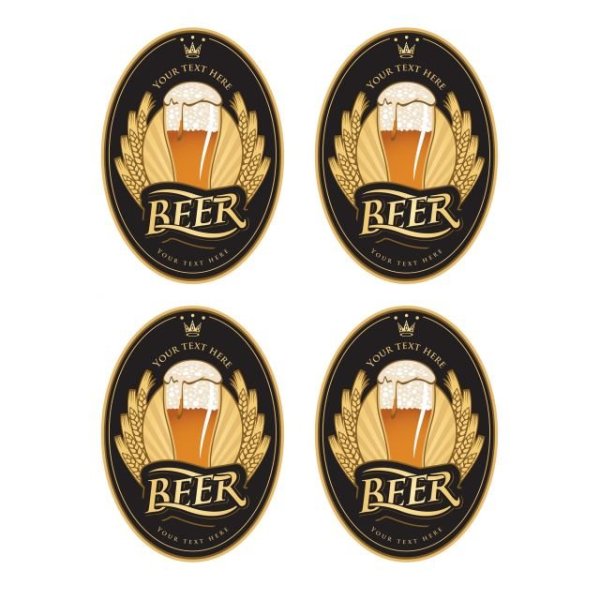 Круглые наклейки на пиво