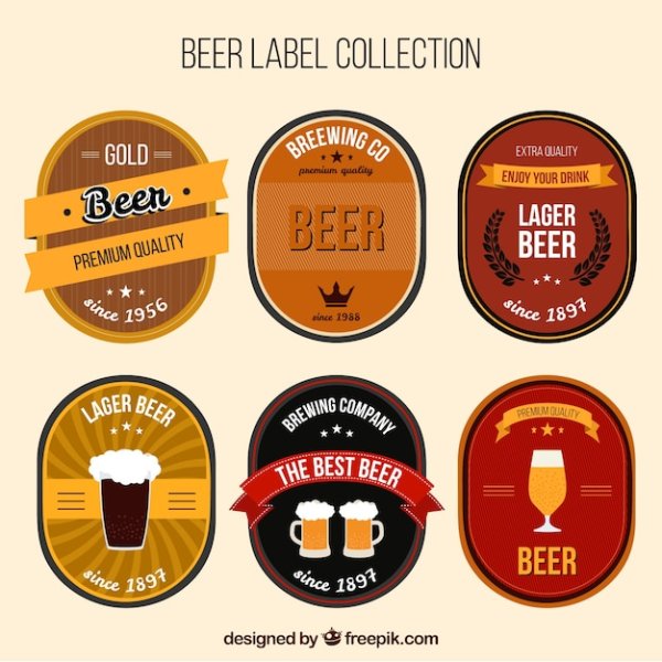 Стильная этикетка пива