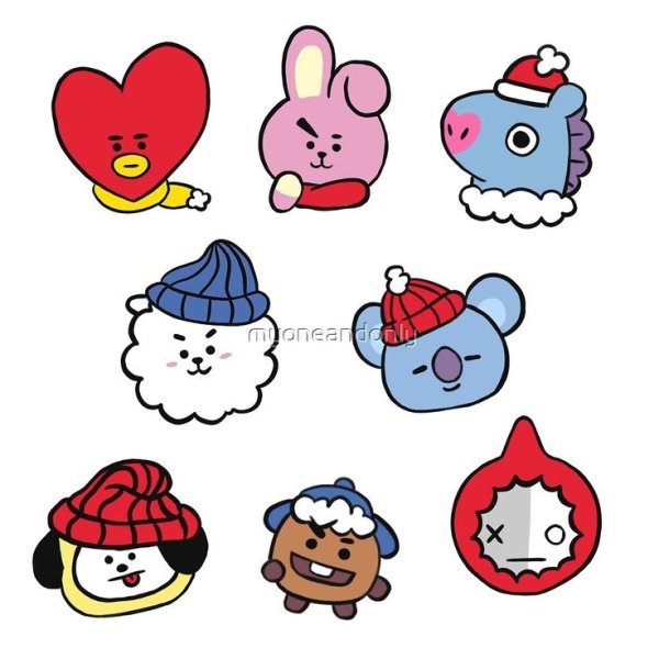 Стикеры для бумажных сюрпризов для срисовки