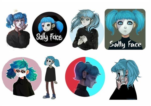 Наклейки Салли фейс