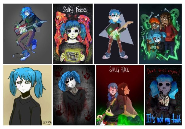 Наклейки Салли фейс