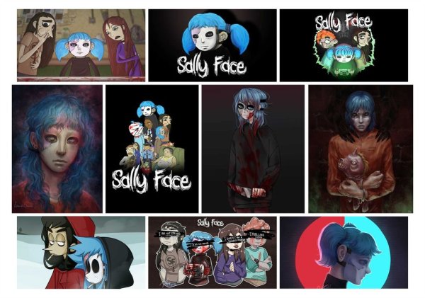Наклейки Салли фейс