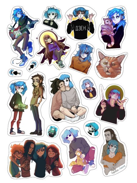 Стикеры Салли фейс в хорошем качестве