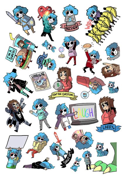 Стикерпак Салли фейс