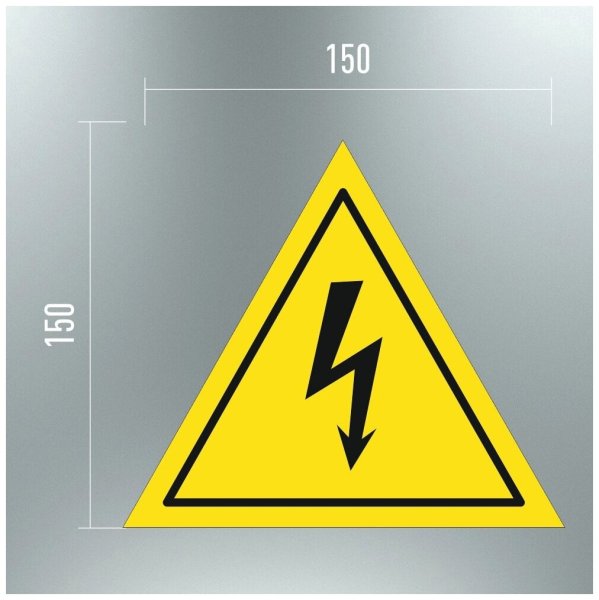 Знак молния 150х150х150мм EKF an-1-00
