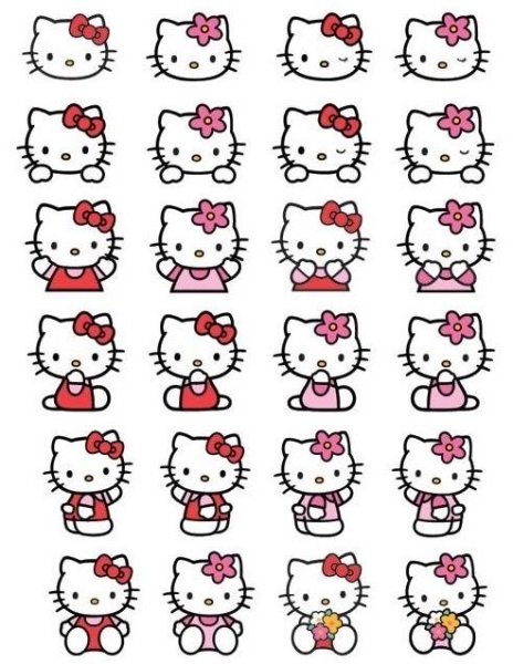 Наклейки для распечатки hello Kitty