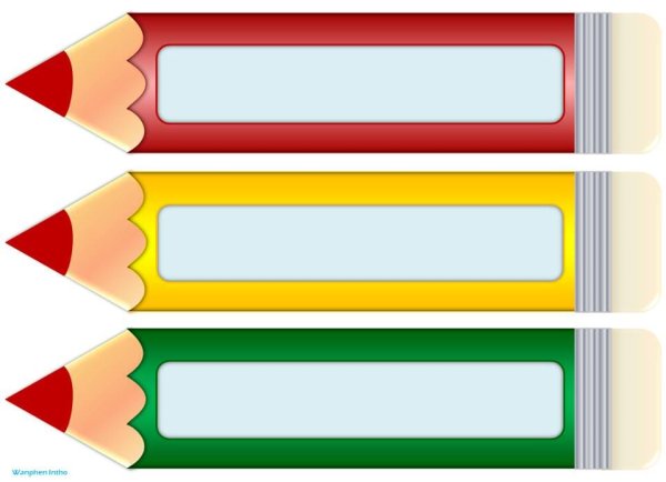 Карандаш шаблон цветной