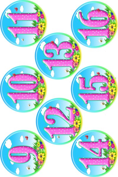 Номерки на кровати в детский сад