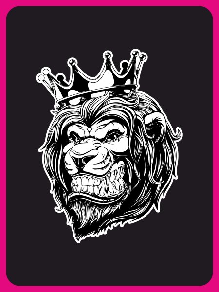 Лев наклейка на машину