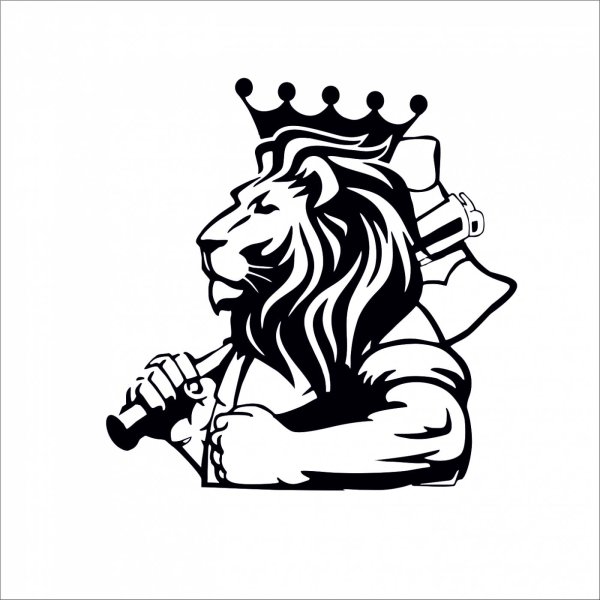 Лев наклейка на авто