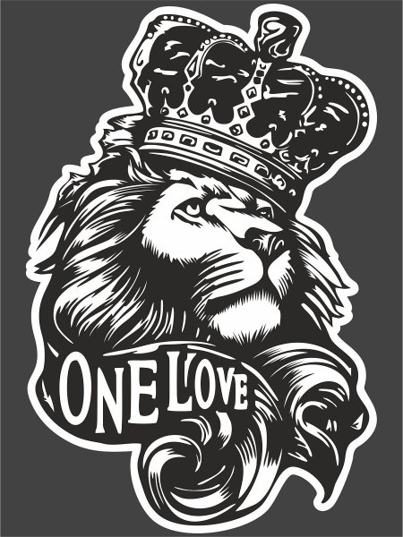 Лев наклейка на авто