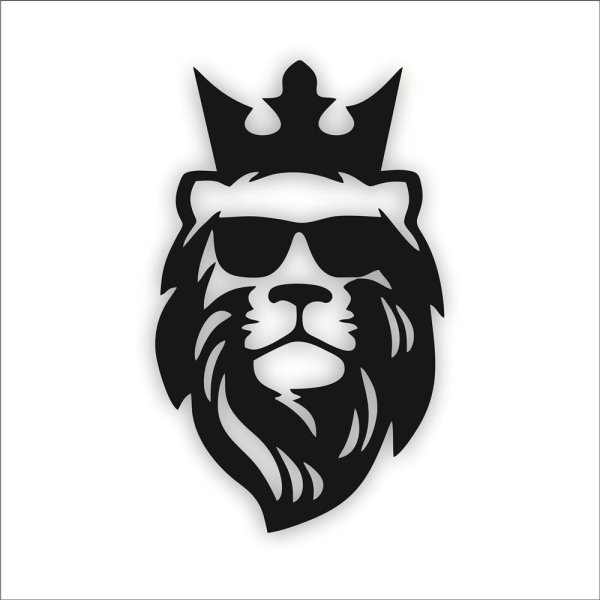 Наклейка Лев с короной