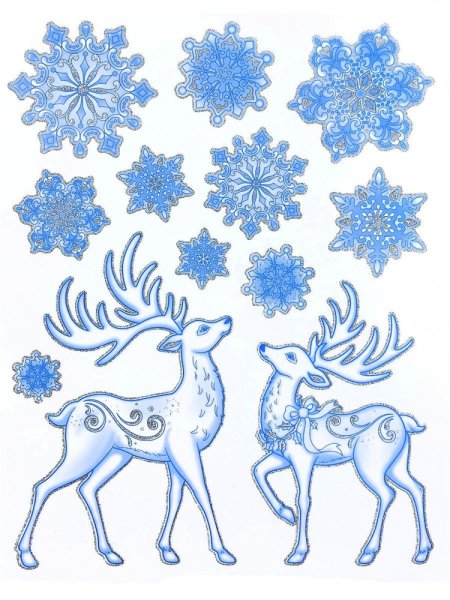 Наклейки на Кона новогодние