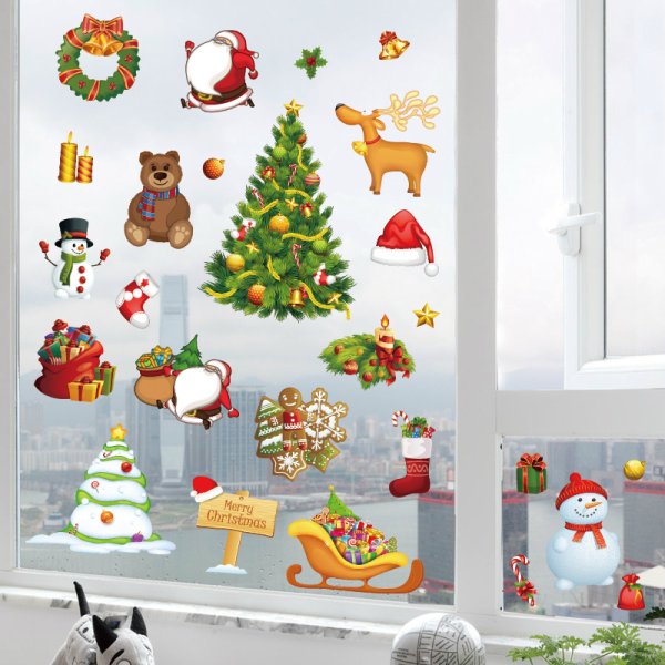 Наклейки на окна новогодние