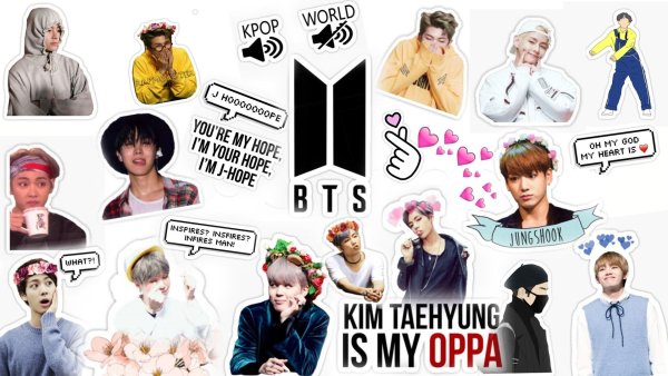 Стикеры БТС для печати