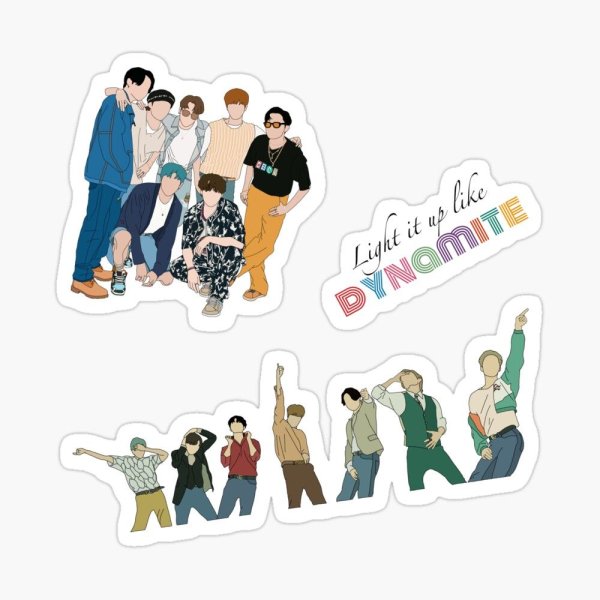Стикеры БТС Динамит