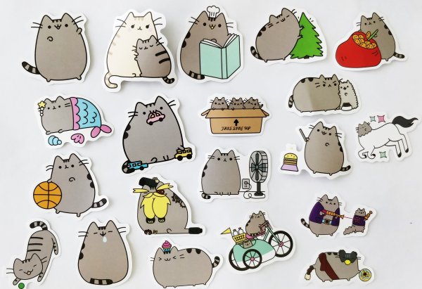 Наклейки котики Пушин