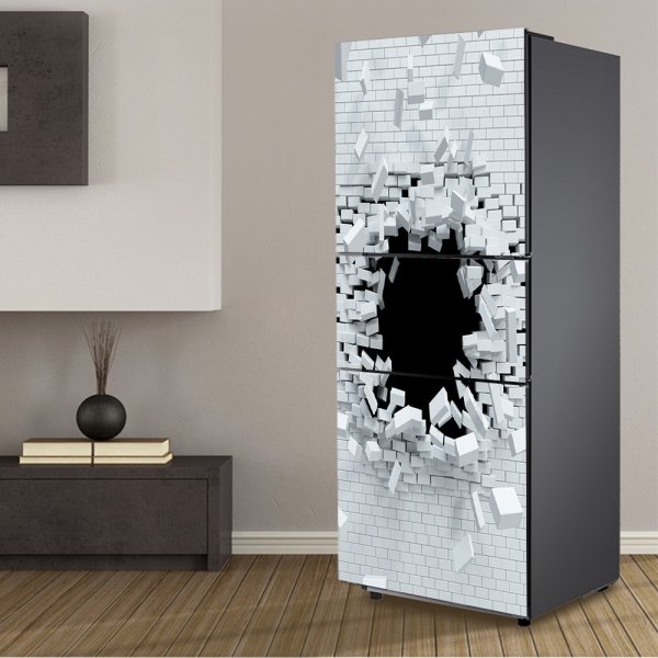 Наклейка на холодильник креативная