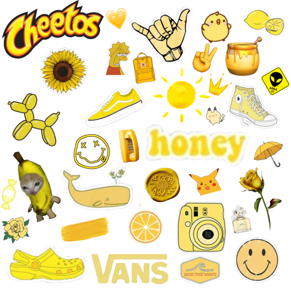 Стикеры для распечатки желтые