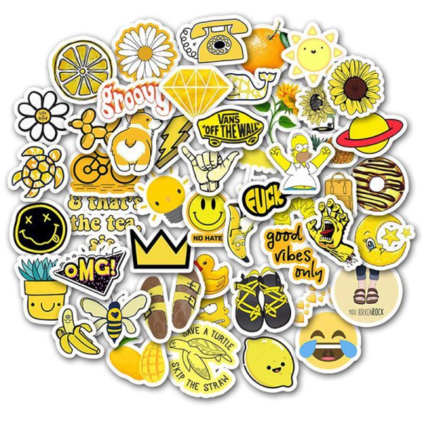 Стикеры наклейки желтые