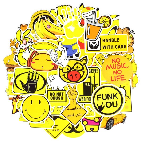 Стикеры для распечатки желтые