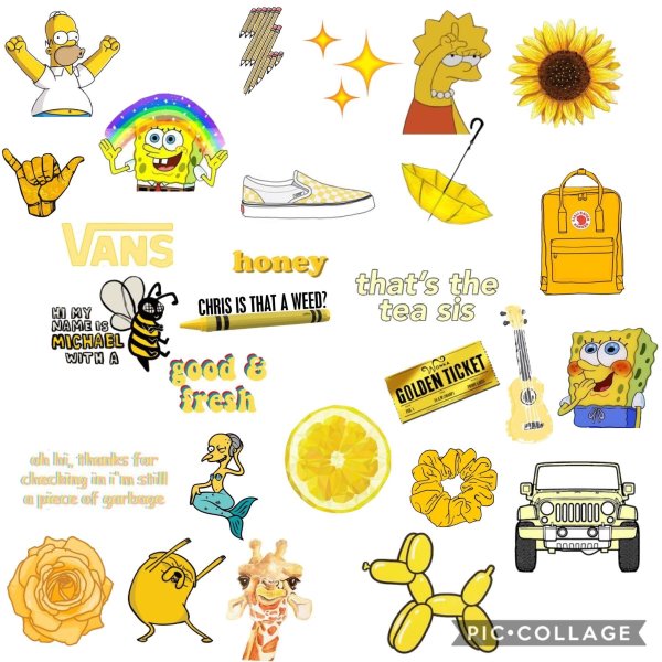 Идеи для наклеек желтые