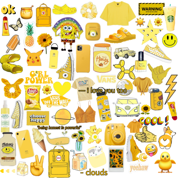 Желтые наклейки