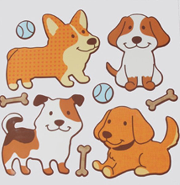 Наклейки собачки милые