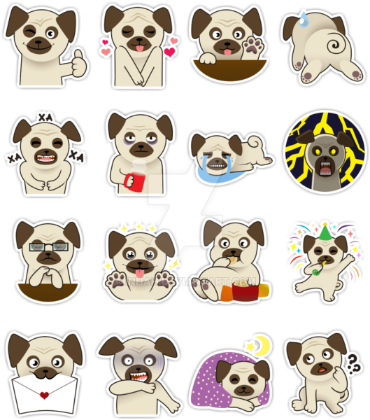 Маленькие наклейки собачки